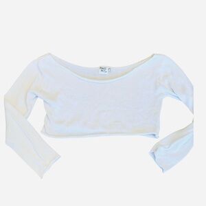 Princess Polly White Knit Crop Sweater Off Shoulder S 6 Lightweight